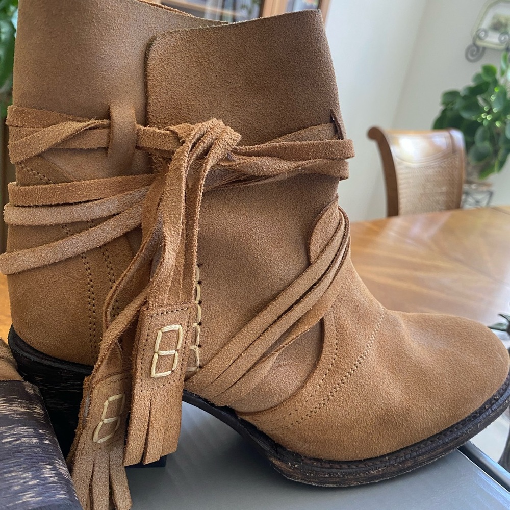 Miss Macie Fringe Tie Bootie - NIB